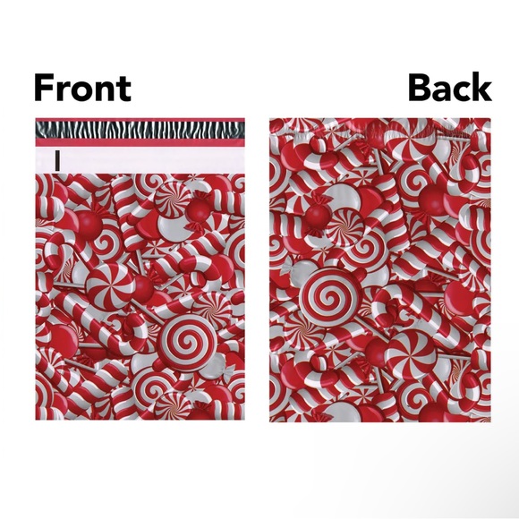 Christmas Candy Cane (20) 10 x 13 Polymailers - Picture 3 of 4